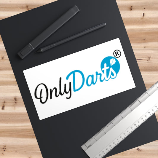 OnlyDarts Bumper Stickers, Car Decals for Dart Lovers, Fun Vehicle Accessories, Gift for Gamers, Durable Outdoor Vinyl Stickers