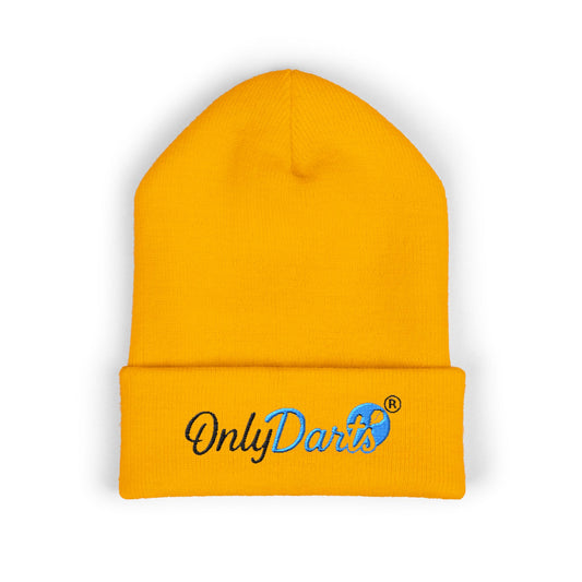 Embroidered Cuffed Beanie - OnlyDarts, Winter Accessory, Sports Gift, Casual Hat, Outdoor Wear, Cool Weather Style