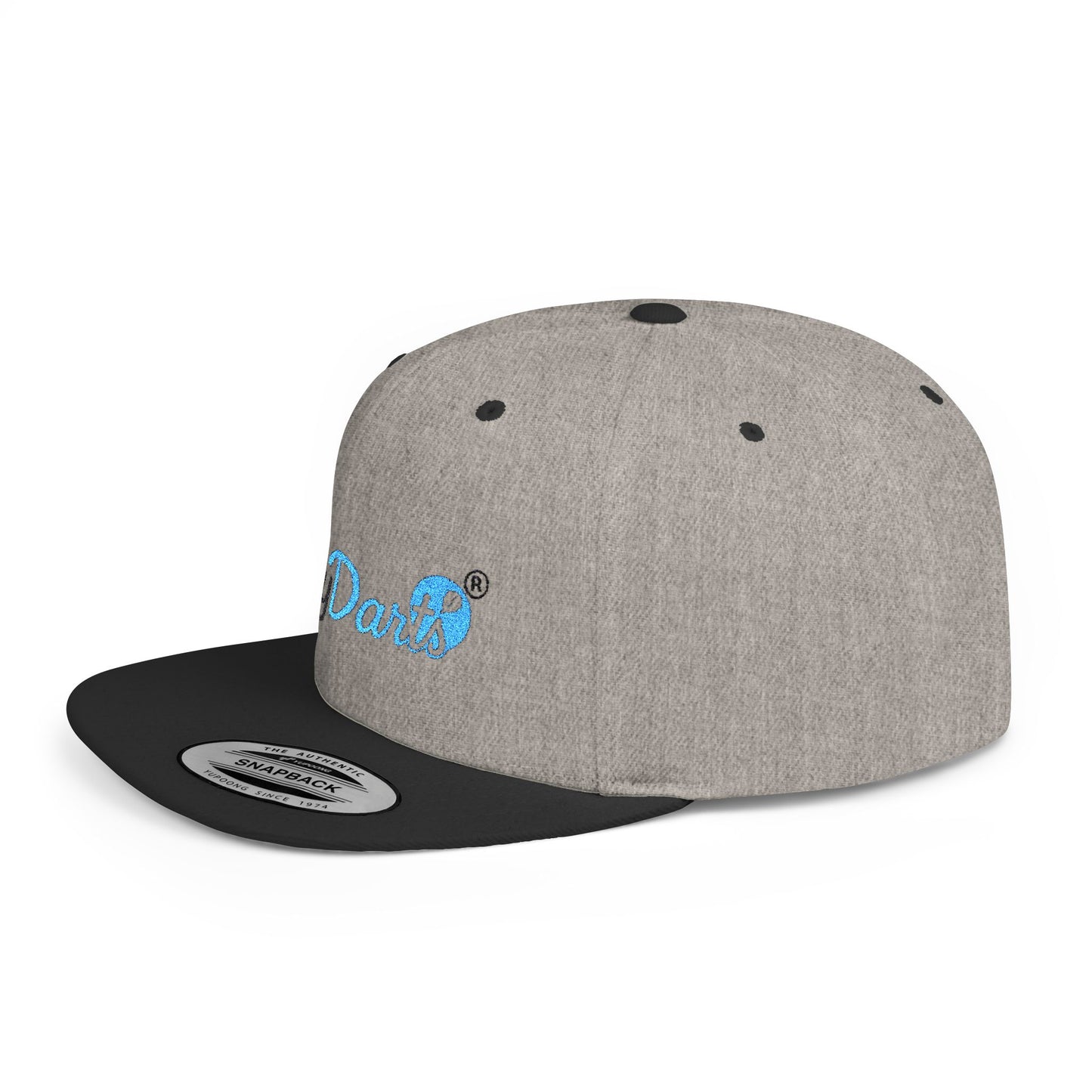 Stylish Flat Bill Snapback Hat for Trendy Dart Lovers, Adjustable Cap for Darts, Sports Events, Fashion Statement, Gift Idea