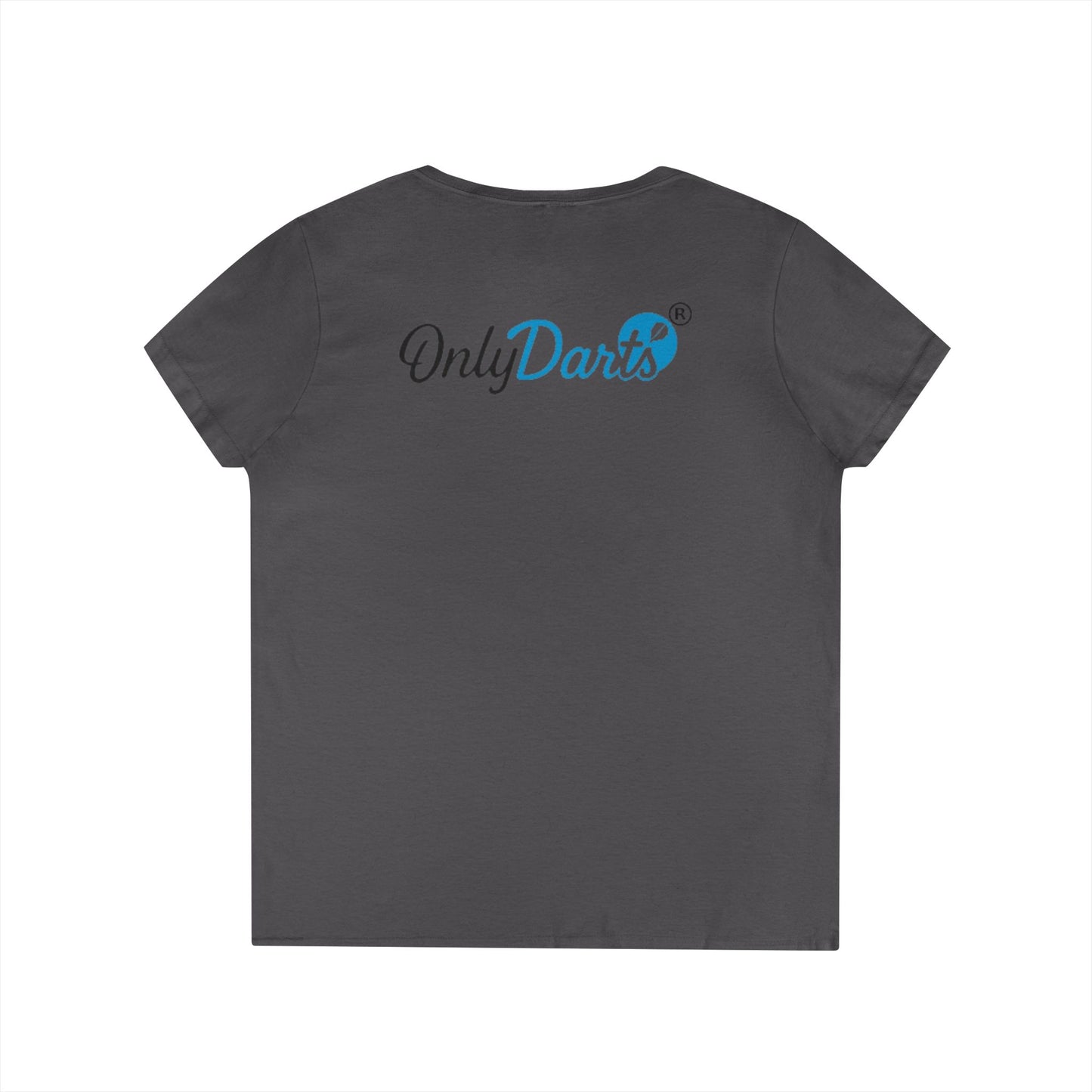 Ladies' V-Neck T-Shirt for Dart Enthusiasts, Funny Gift for Gamers, Casual Wear, Sports Apparel, Fun Dart Game Shirt