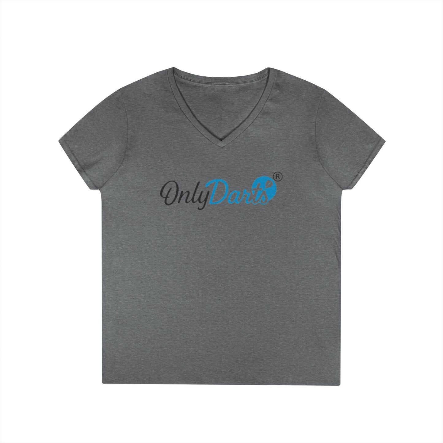 Ladies' V-Neck T-Shirt for Dart Enthusiasts, Funny Gift for Gamers, Casual Wear, Sports Apparel, Fun Dart Game Shirt
