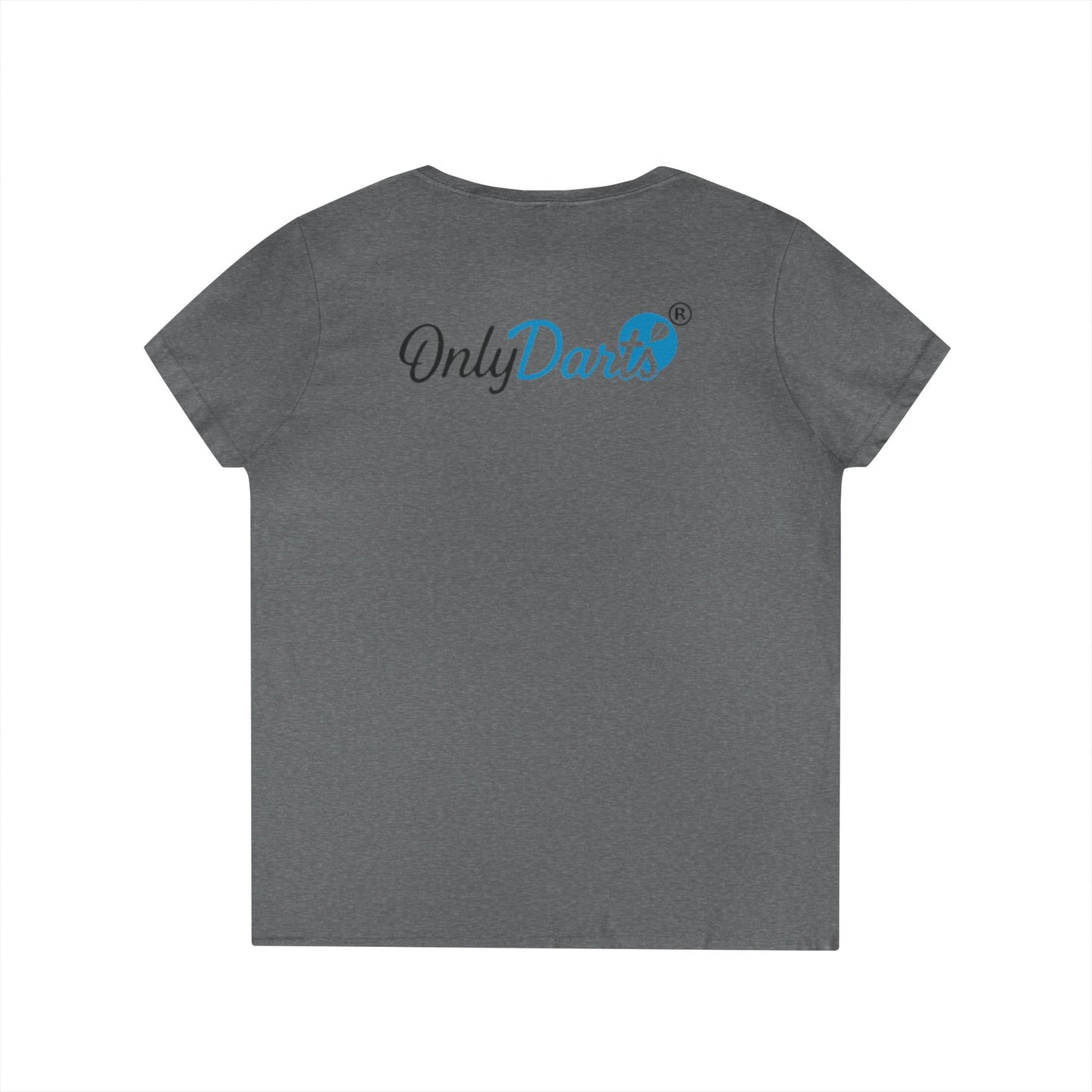 Ladies' V-Neck T-Shirt for Dart Enthusiasts, Funny Gift for Gamers, Casual Wear, Sports Apparel, Fun Dart Game Shirt