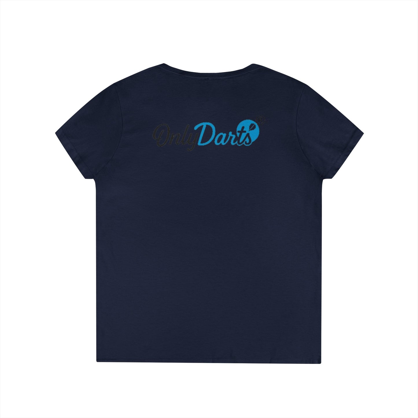 Ladies' V-Neck T-Shirt for Dart Enthusiasts, Funny Gift for Gamers, Casual Wear, Sports Apparel, Fun Dart Game Shirt