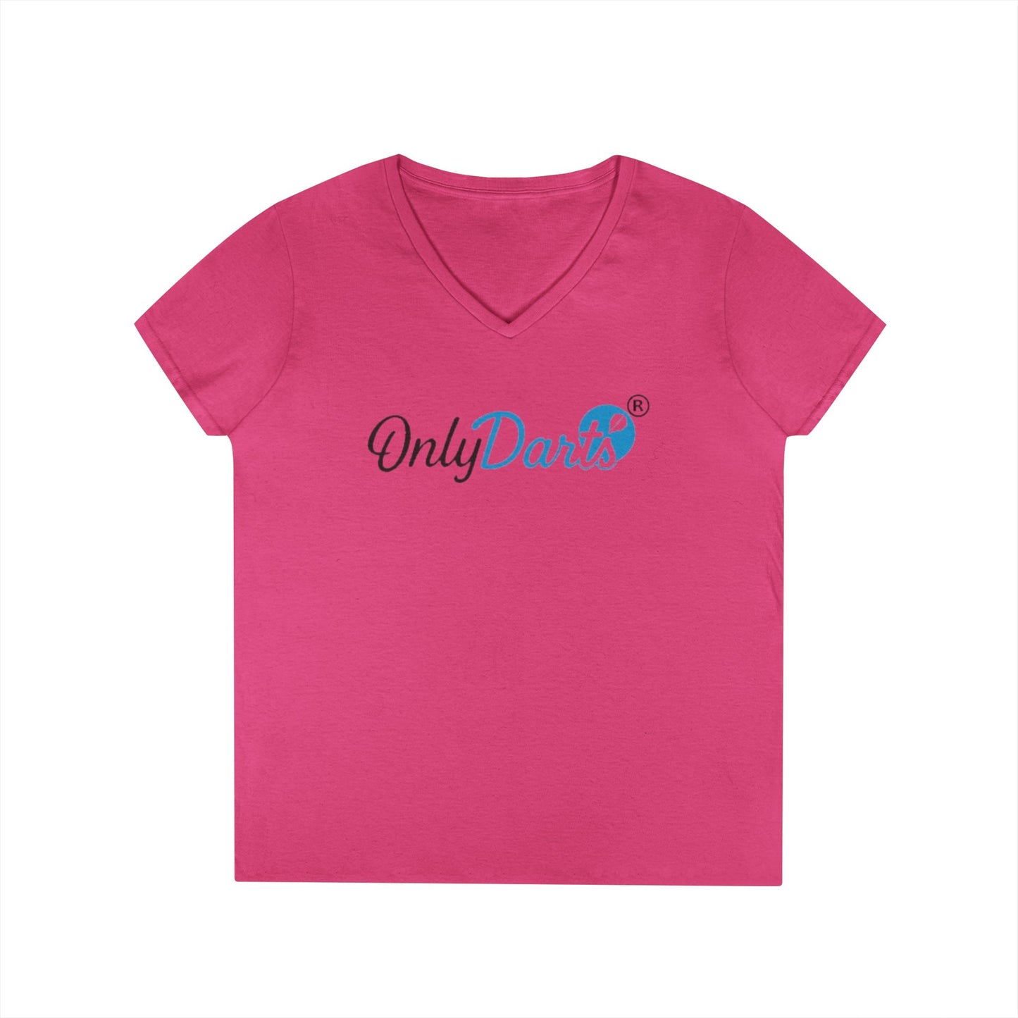 Ladies' V-Neck T-Shirt for Dart Enthusiasts, Funny Gift for Gamers, Casual Wear, Sports Apparel, Fun Dart Game Shirt