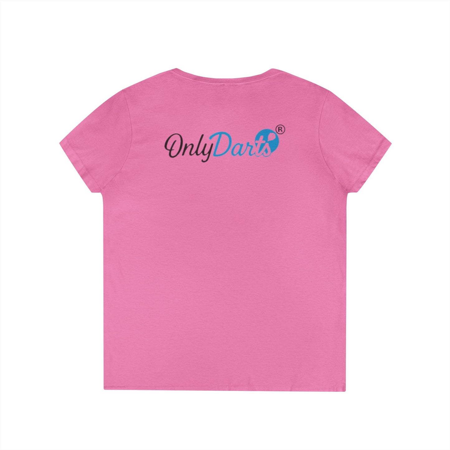 Ladies' V-Neck T-Shirt for Dart Enthusiasts, Funny Gift for Gamers, Casual Wear, Sports Apparel, Fun Dart Game Shirt