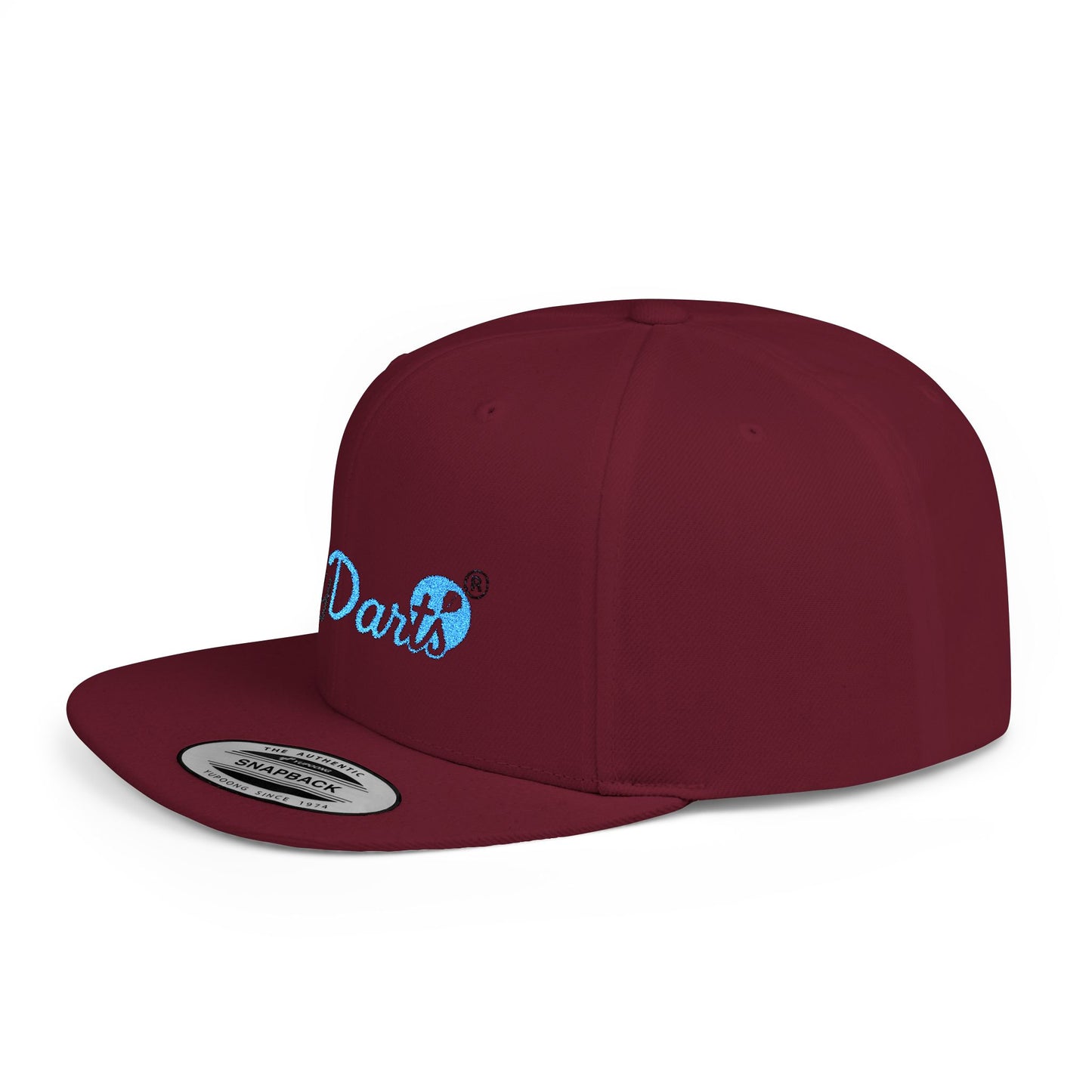 Stylish Flat Bill Snapback Hat for Trendy Dart Lovers, Adjustable Cap for Darts, Sports Events, Fashion Statement, Gift Idea