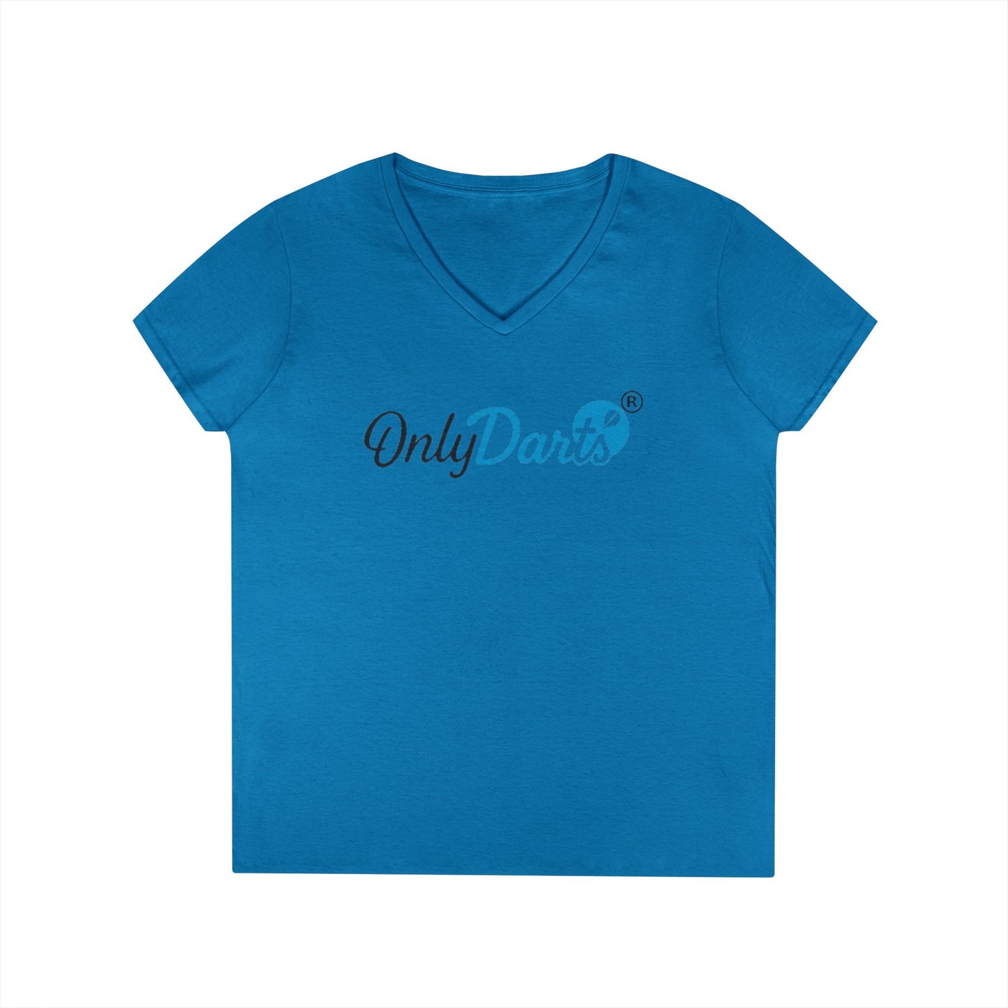 Ladies' V-Neck T-Shirt for Dart Enthusiasts, Funny Gift for Gamers, Casual Wear, Sports Apparel, Fun Dart Game Shirt