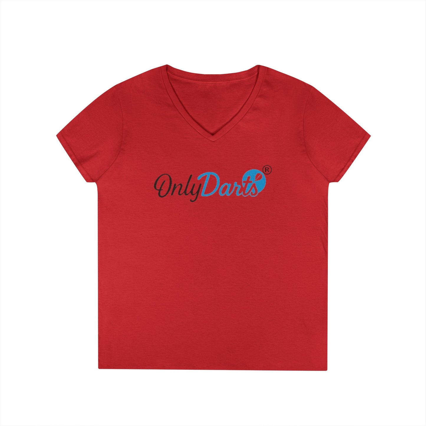 Ladies' V-Neck T-Shirt for Dart Enthusiasts, Funny Gift for Gamers, Casual Wear, Sports Apparel, Fun Dart Game Shirt