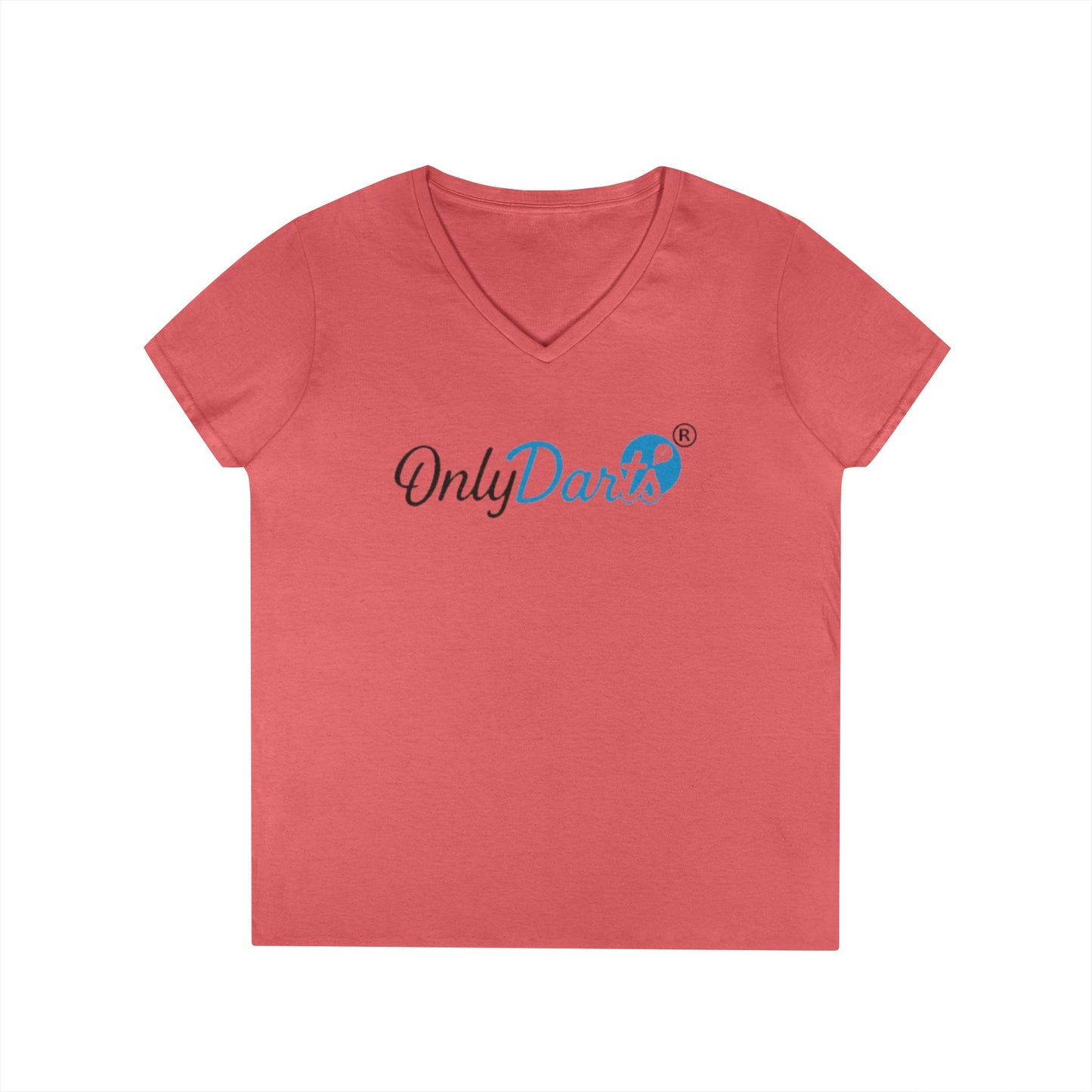 Ladies' V-Neck T-Shirt for Dart Enthusiasts, Funny Gift for Gamers, Casual Wear, Sports Apparel, Fun Dart Game Shirt