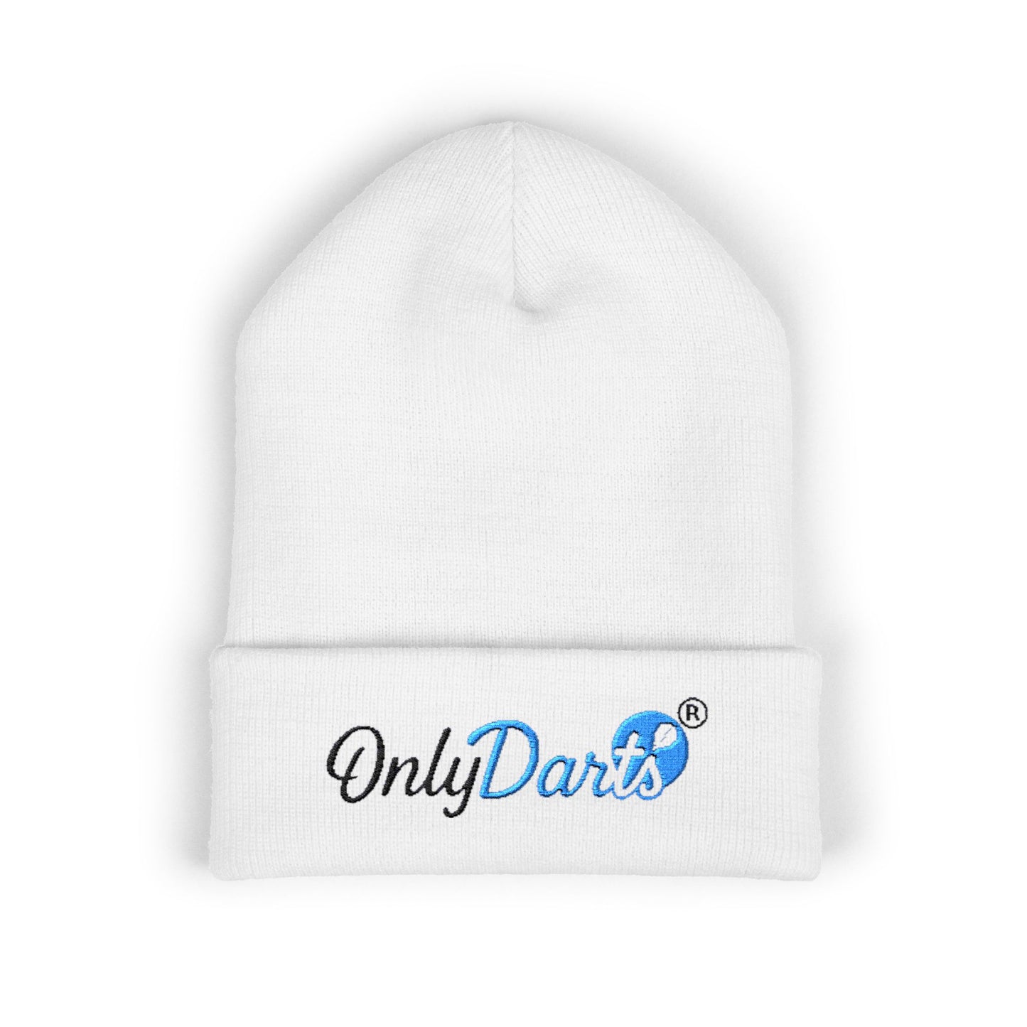 Embroidered Cuffed Beanie - OnlyDarts, Winter Accessory, Sports Gift, Casual Hat, Outdoor Wear, Cool Weather Style