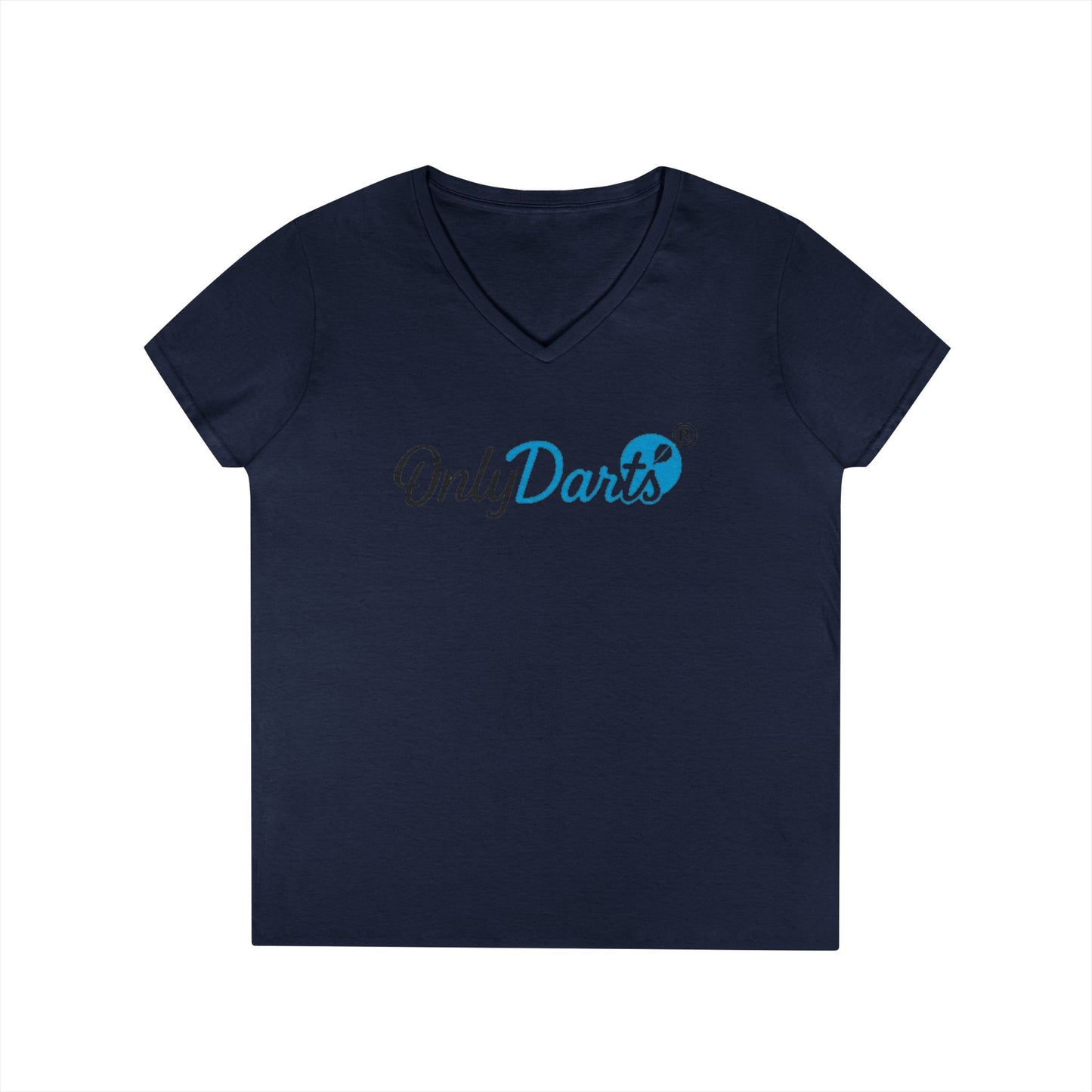Ladies' V-Neck T-Shirt for Dart Enthusiasts, Funny Gift for Gamers, Casual Wear, Sports Apparel, Fun Dart Game Shirt