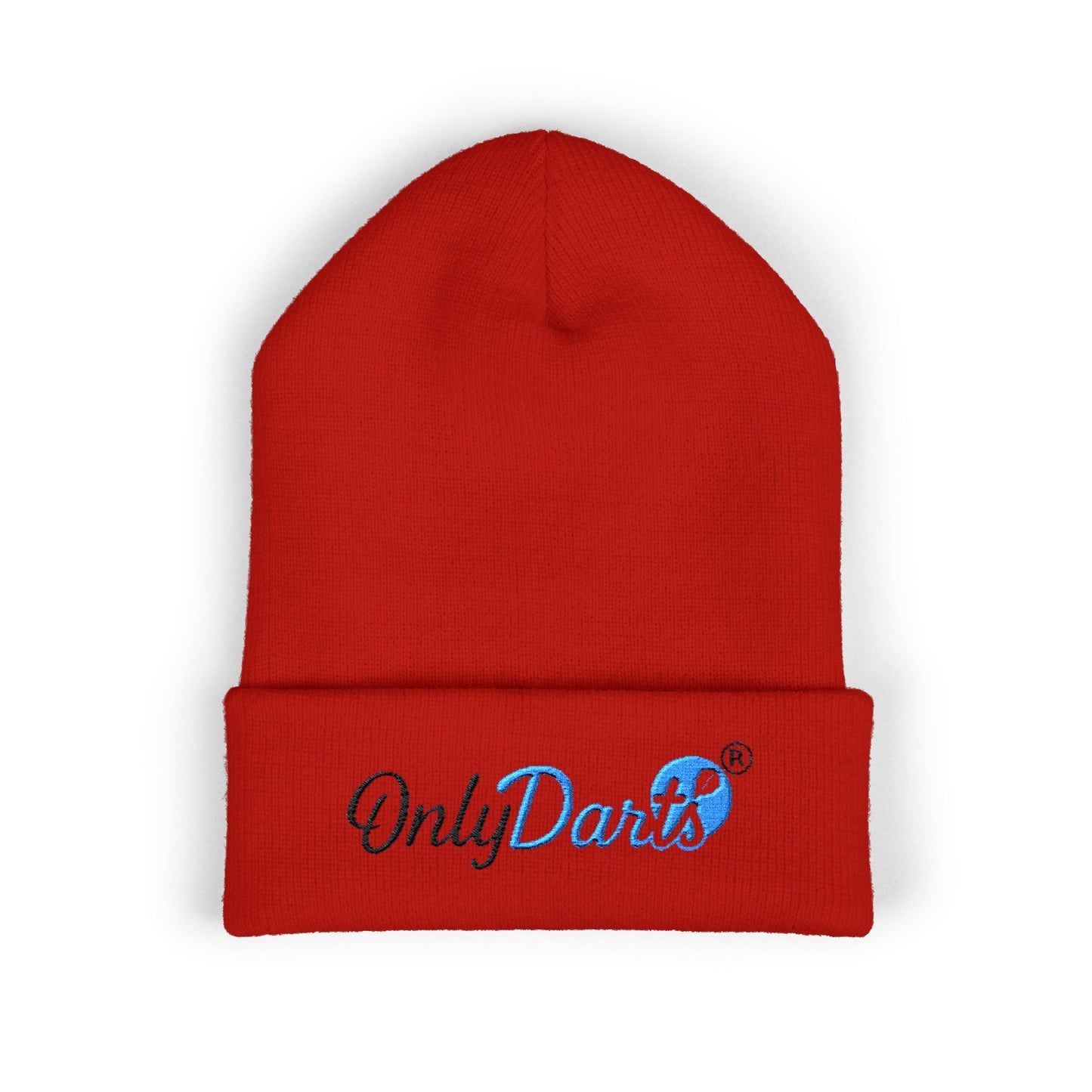 Embroidered Cuffed Beanie - OnlyDarts, Winter Accessory, Sports Gift, Casual Hat, Outdoor Wear, Cool Weather Style