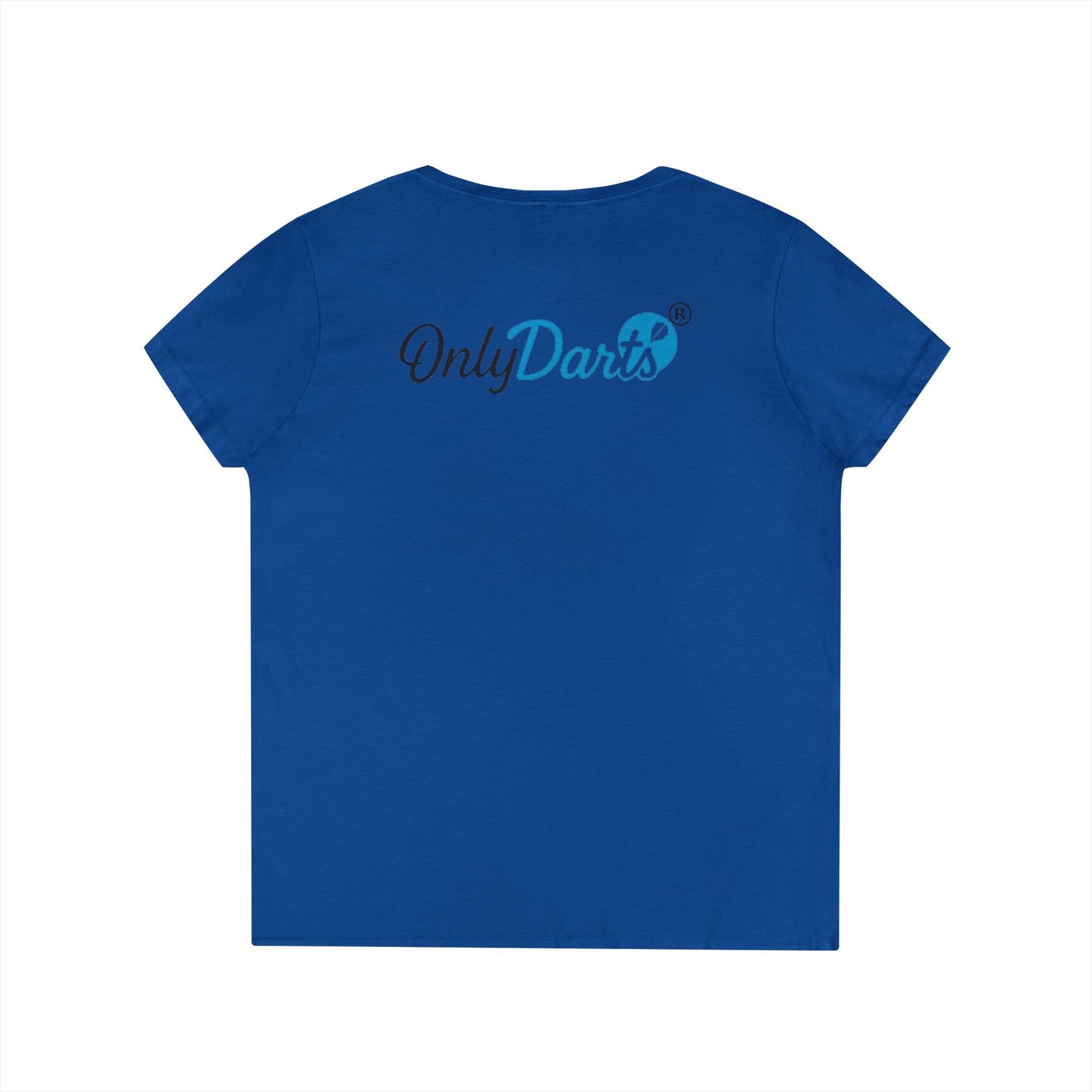 Ladies' V-Neck T-Shirt for Dart Enthusiasts, Funny Gift for Gamers, Casual Wear, Sports Apparel, Fun Dart Game Shirt
