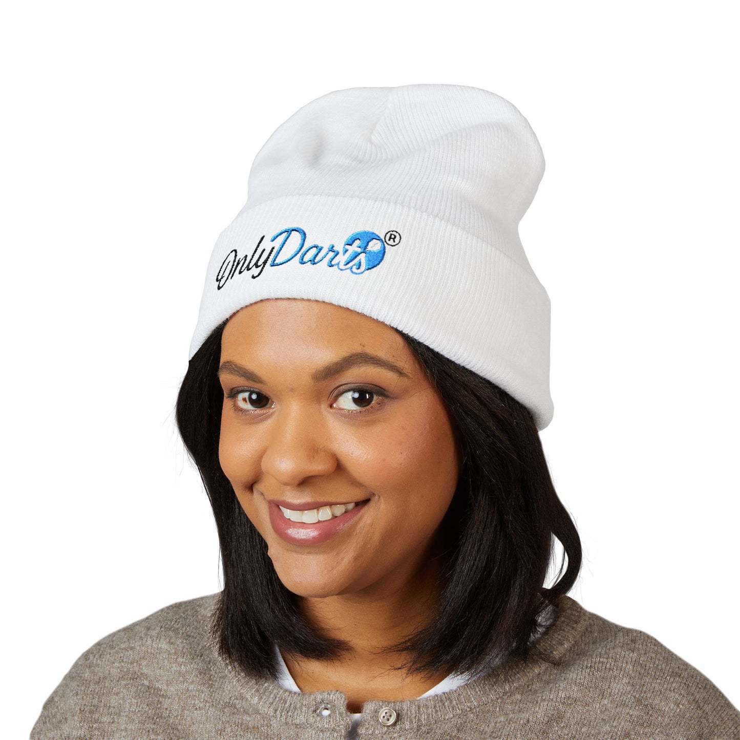 Embroidered Cuffed Beanie - OnlyDarts, Winter Accessory, Sports Gift, Casual Hat, Outdoor Wear, Cool Weather Style