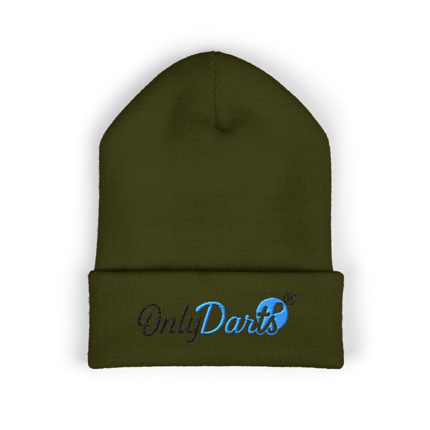 Embroidered Cuffed Beanie - OnlyDarts, Winter Accessory, Sports Gift, Casual Hat, Outdoor Wear, Cool Weather Style