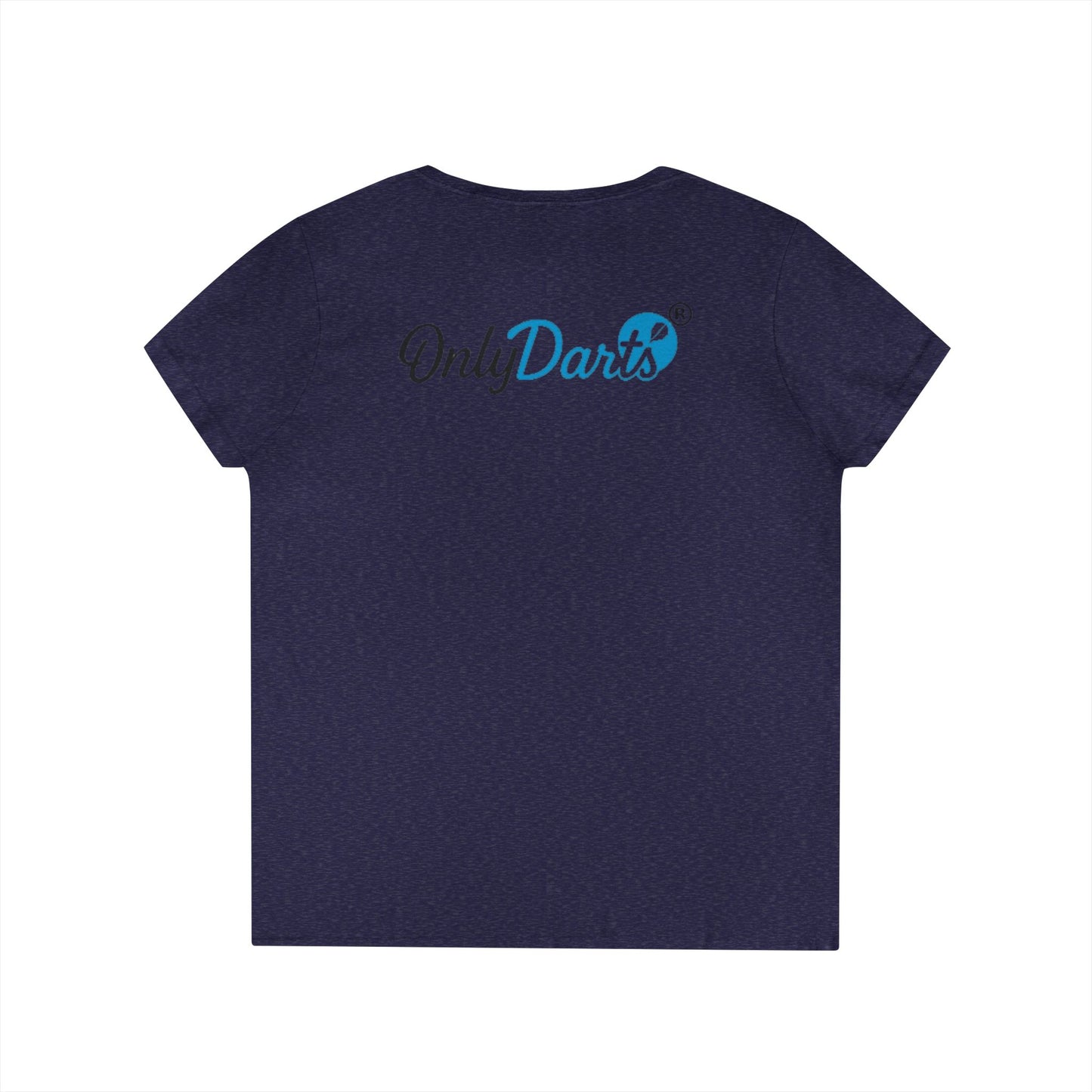 Ladies' V-Neck T-Shirt for Dart Enthusiasts, Funny Gift for Gamers, Casual Wear, Sports Apparel, Fun Dart Game Shirt