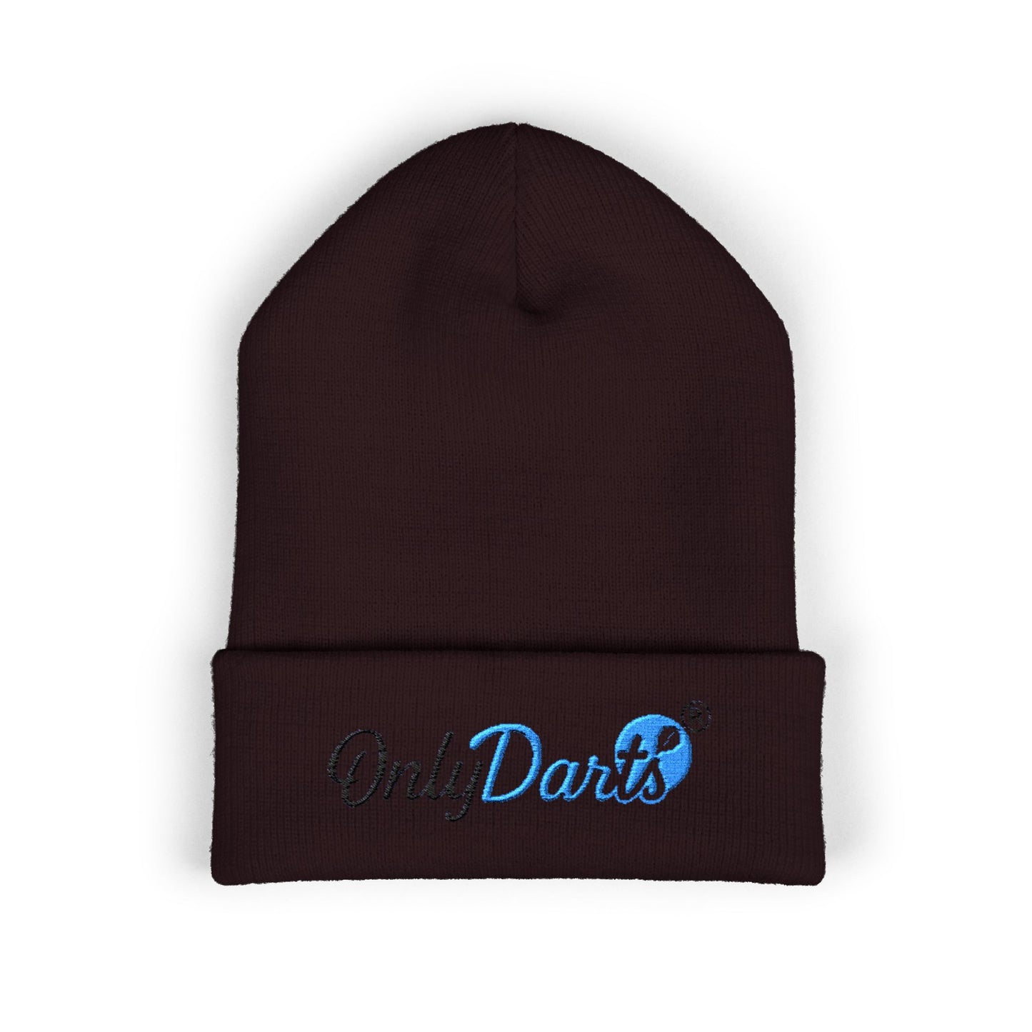 Embroidered Cuffed Beanie - OnlyDarts, Winter Accessory, Sports Gift, Casual Hat, Outdoor Wear, Cool Weather Style