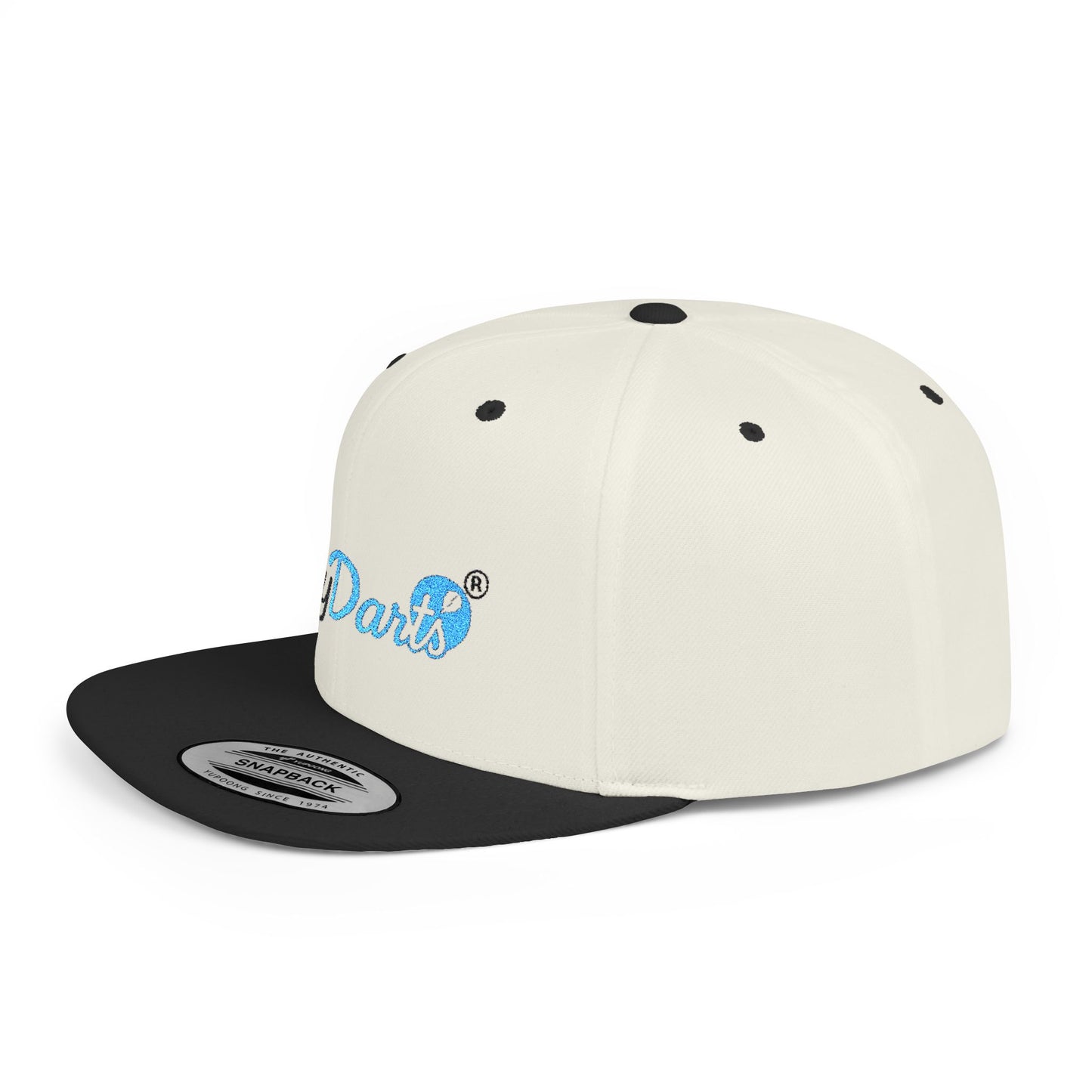Stylish Flat Bill Snapback Hat for Trendy Dart Lovers, Adjustable Cap for Darts, Sports Events, Fashion Statement, Gift Idea