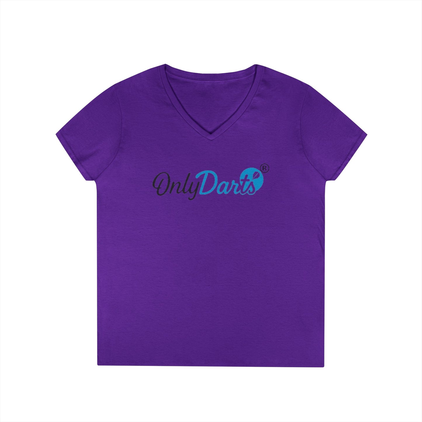 Ladies' V-Neck T-Shirt for Dart Enthusiasts, Funny Gift for Gamers, Casual Wear, Sports Apparel, Fun Dart Game Shirt