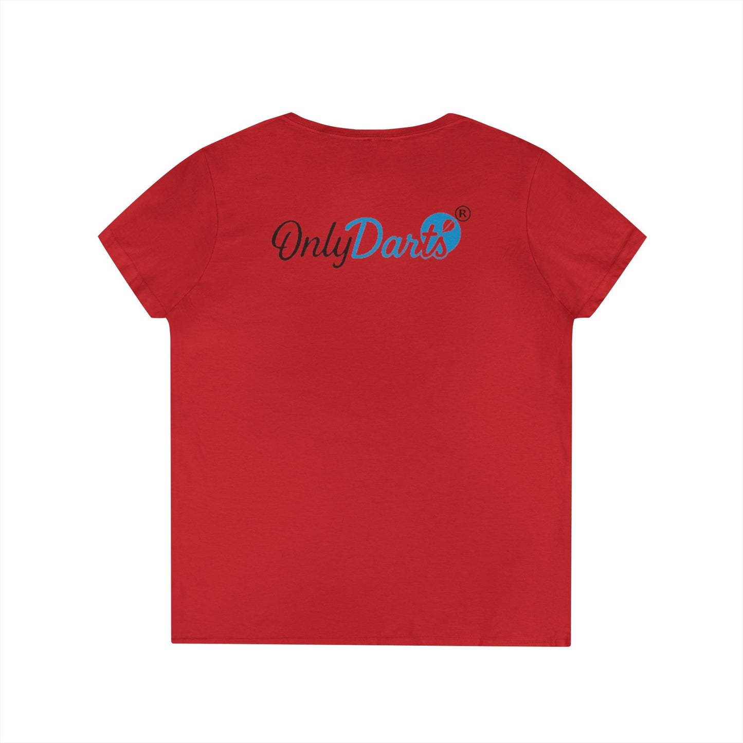Ladies' V-Neck T-Shirt for Dart Enthusiasts, Funny Gift for Gamers, Casual Wear, Sports Apparel, Fun Dart Game Shirt