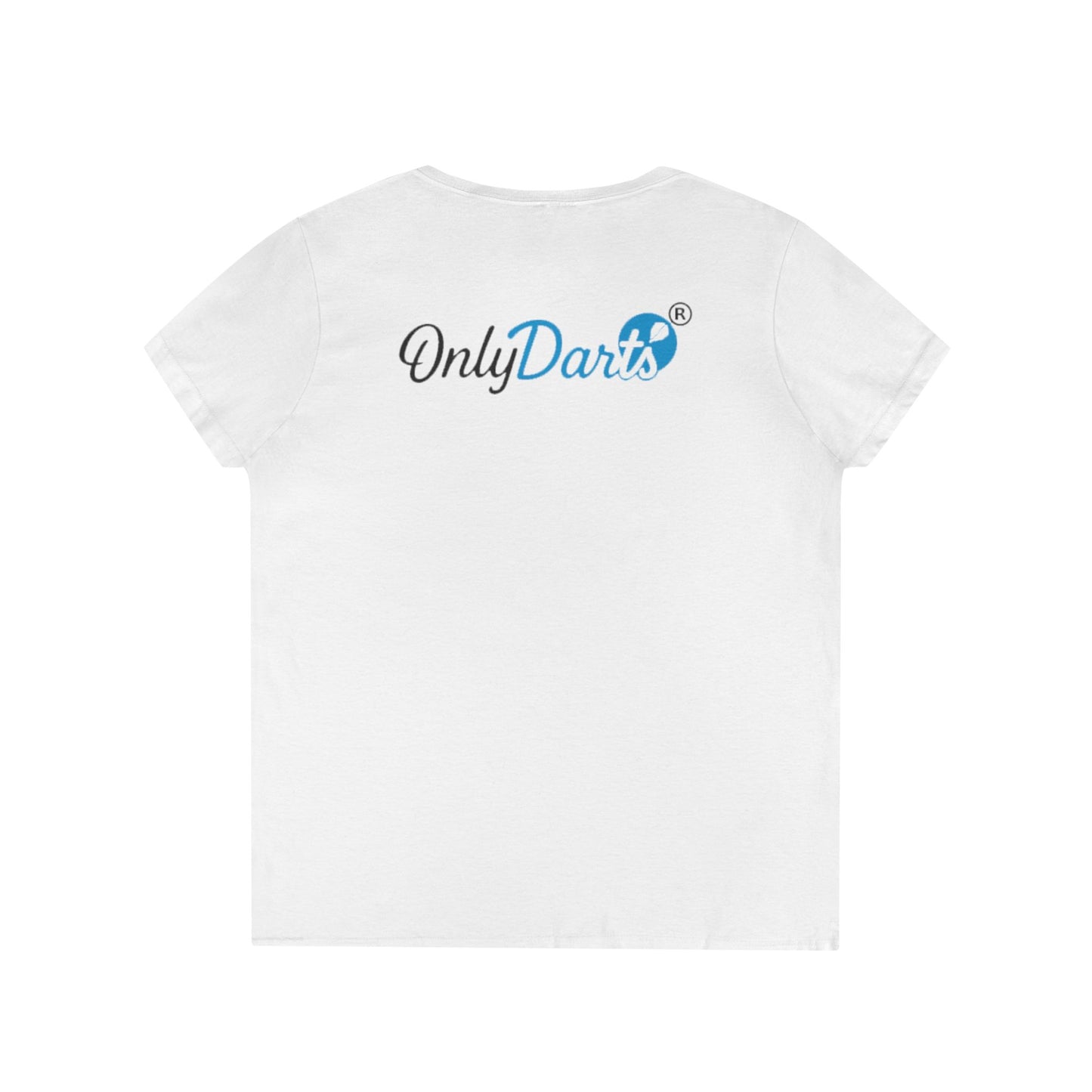 Ladies' V-Neck T-Shirt for Dart Enthusiasts, Funny Gift for Gamers, Casual Wear, Sports Apparel, Fun Dart Game Shirt