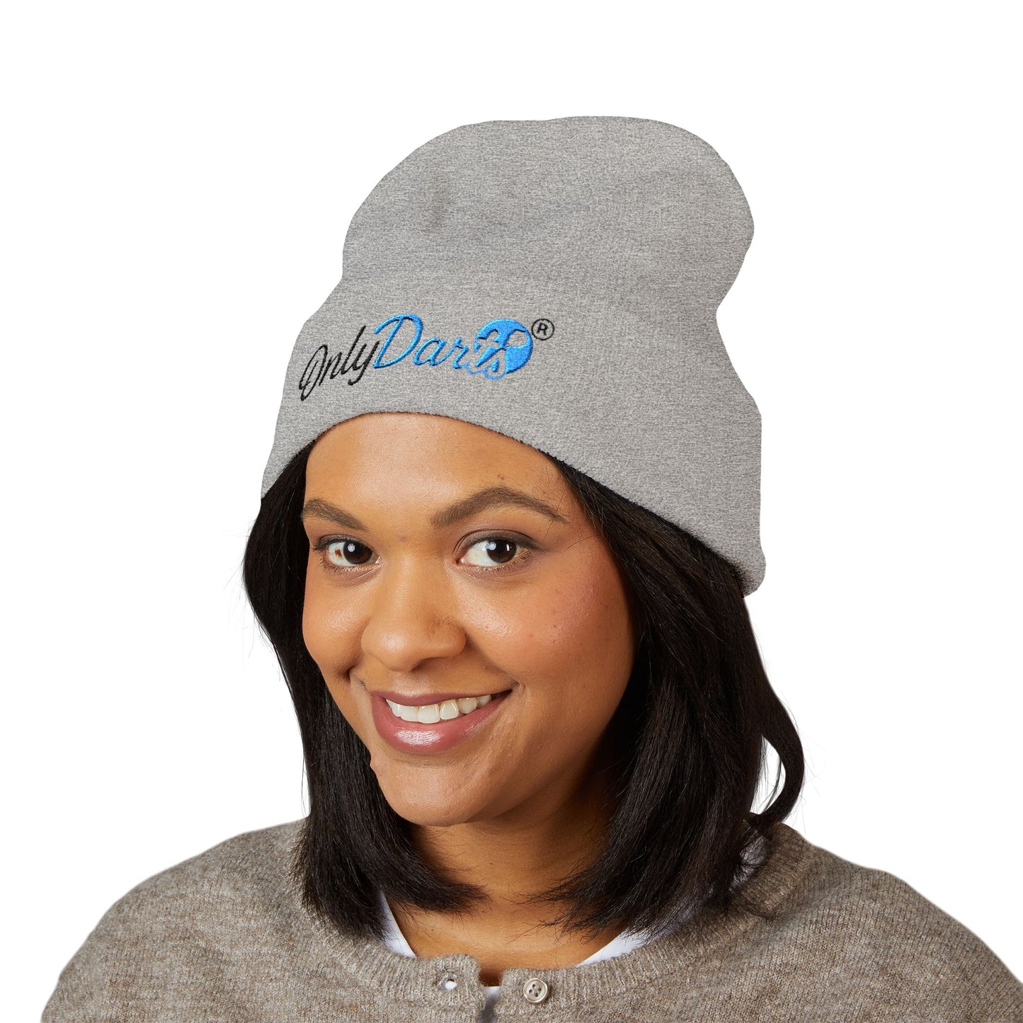 Embroidered Cuffed Beanie - OnlyDarts, Winter Accessory, Sports Gift, Casual Hat, Outdoor Wear, Cool Weather Style