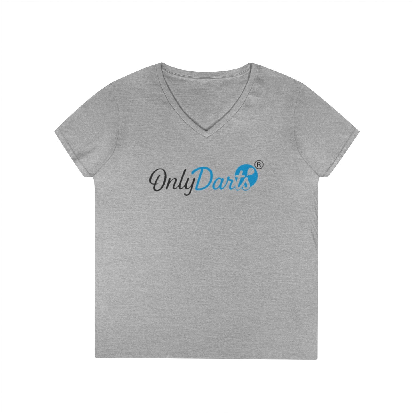 Ladies' V-Neck T-Shirt for Dart Enthusiasts, Funny Gift for Gamers, Casual Wear, Sports Apparel, Fun Dart Game Shirt