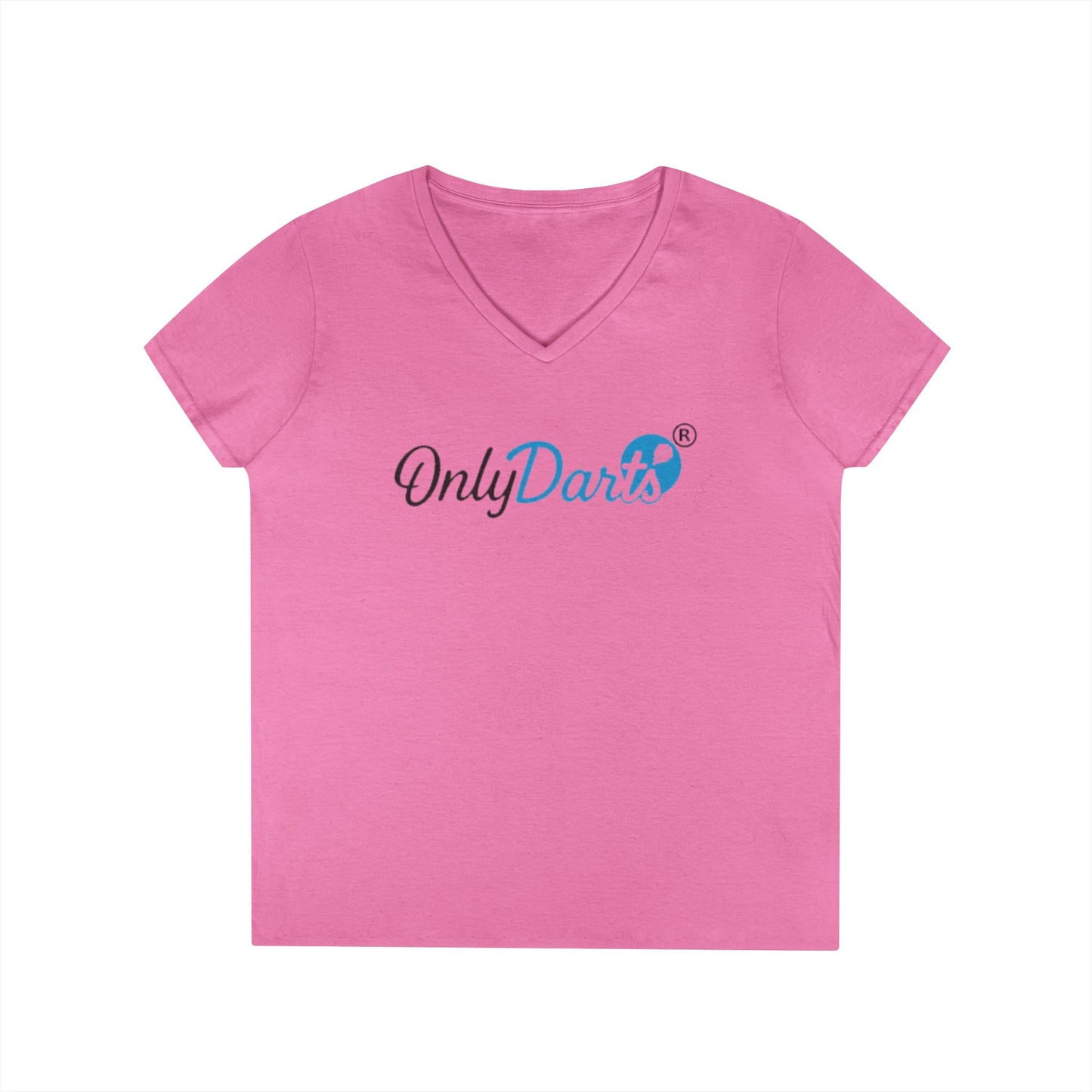 Ladies' V-Neck T-Shirt for Dart Enthusiasts, Funny Gift for Gamers, Casual Wear, Sports Apparel, Fun Dart Game Shirt