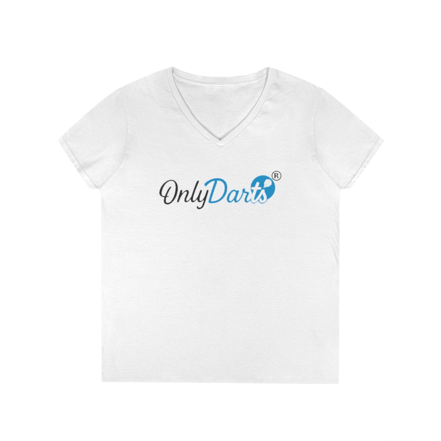 Ladies' V-Neck T-Shirt for Dart Enthusiasts, Funny Gift for Gamers, Casual Wear, Sports Apparel, Fun Dart Game Shirt
